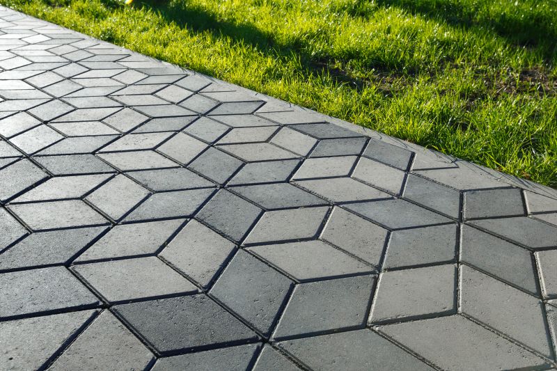 Contemporary paver layout